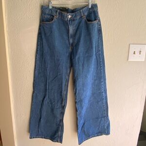 High waist wide leg jeans